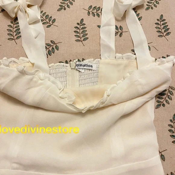 Reformation Christine Dress Ivory - Picture 8 of 9